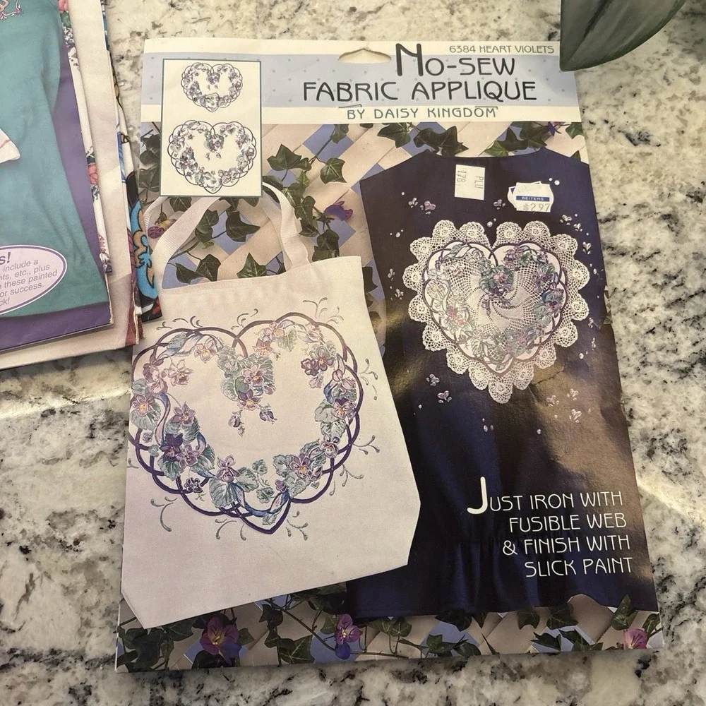 Vintage LOT 6 Daisy‎ Kingdom other brands as well No Sew Iron On Fabric Applique
